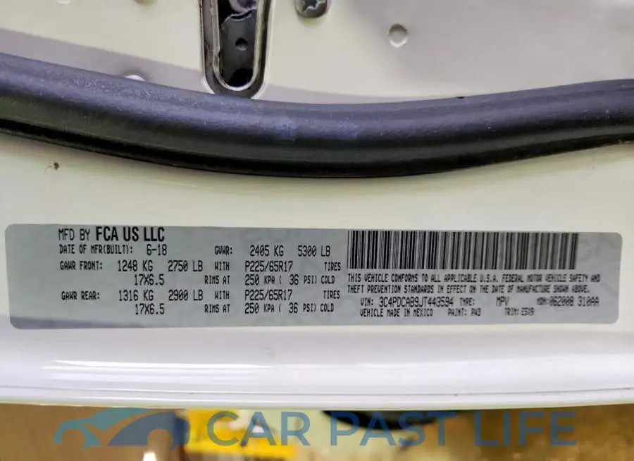 3C4PDCAB9JT443594# 13