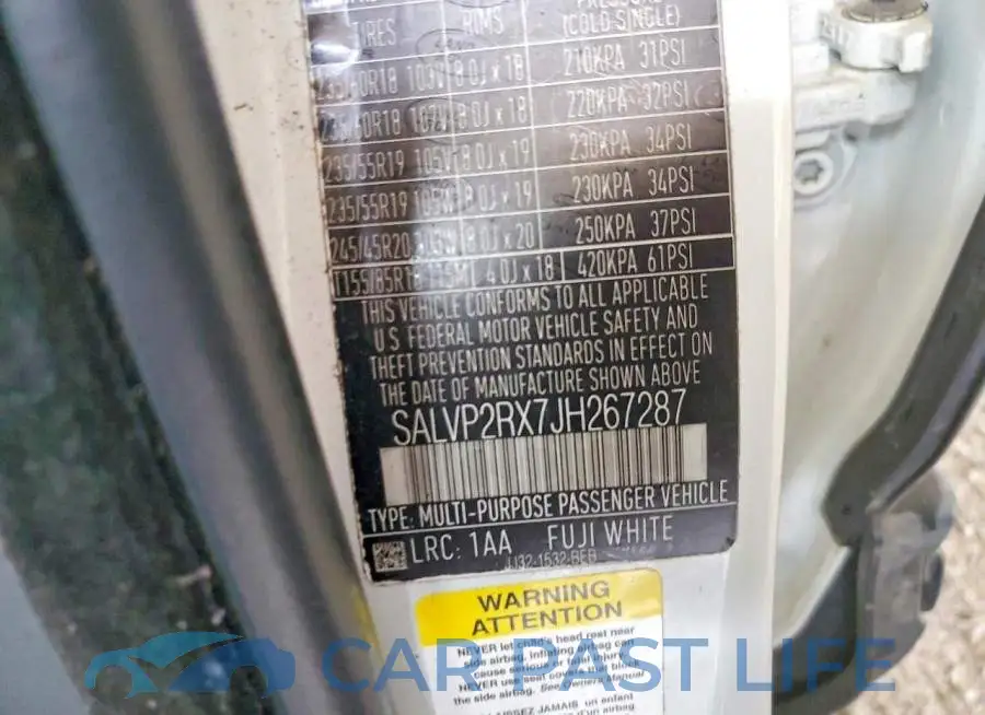SALVP2RX7JH267287# 13