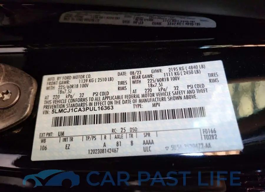 5LMCJ1CA3PUL16363# 13