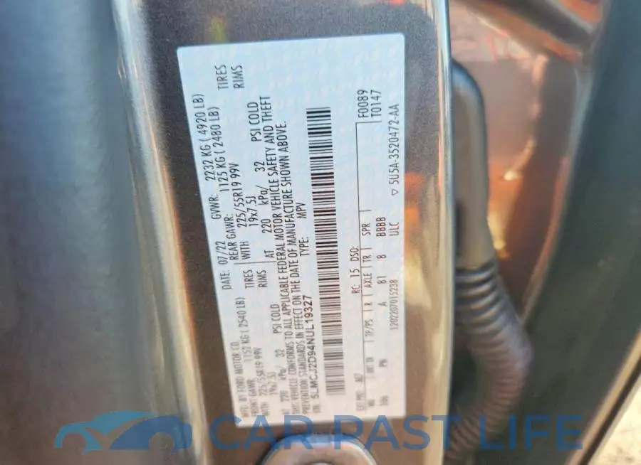 5LMCJ2D94NUL19327# 13
