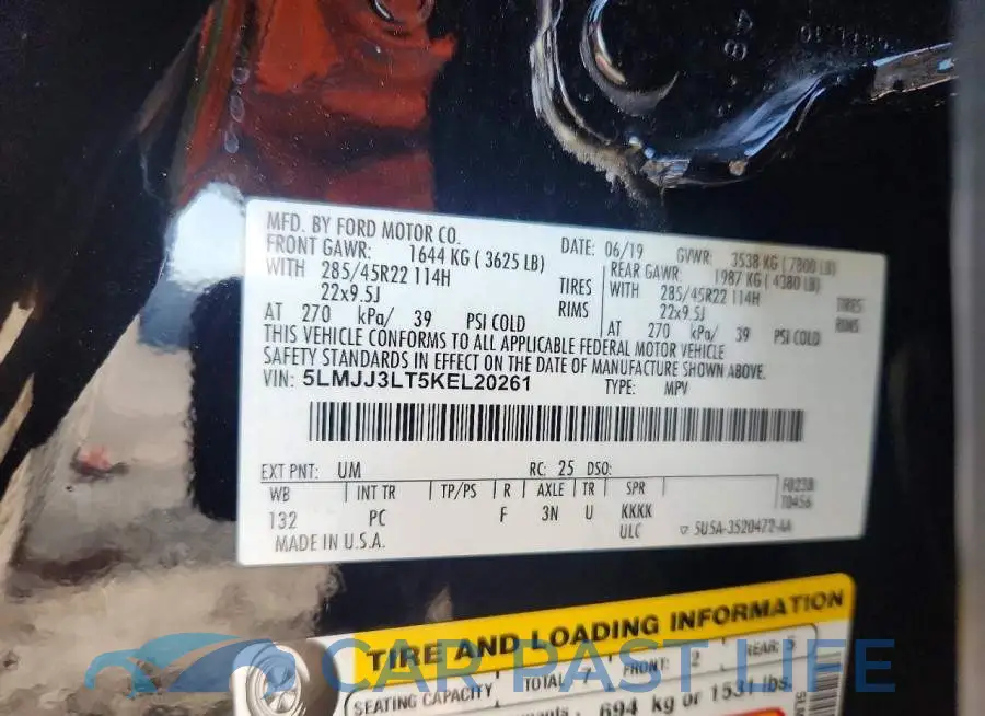 5LMJJ3LT5KEL20261# 12
