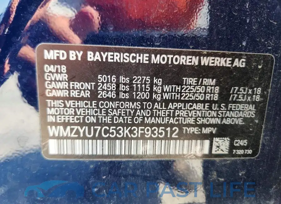WMZYU7C53K3F93512# 12