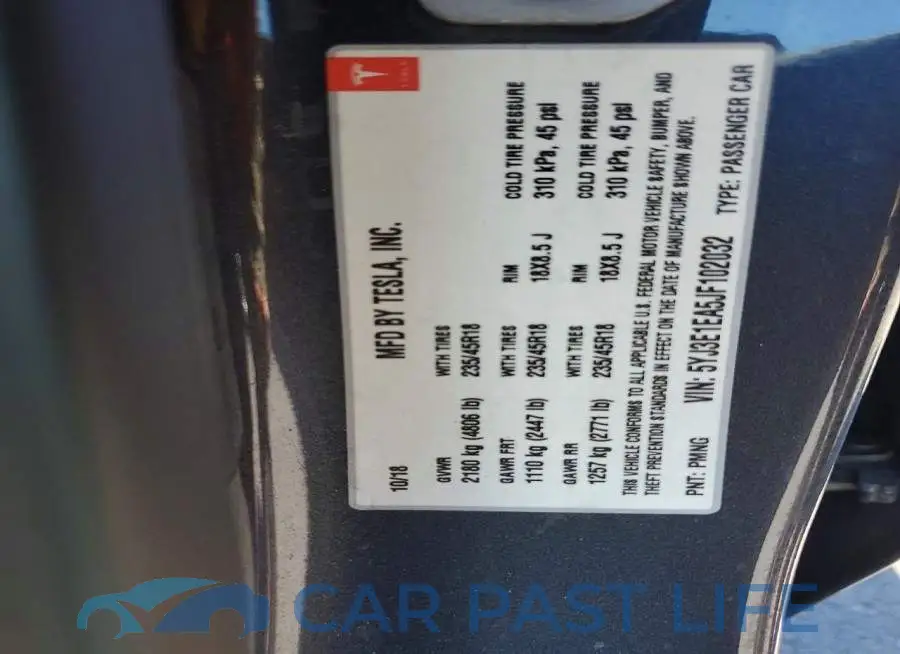 5YJ3E1EA5JF102032# 12