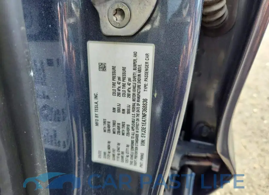 5YJ3E1EA7NF368836# 11