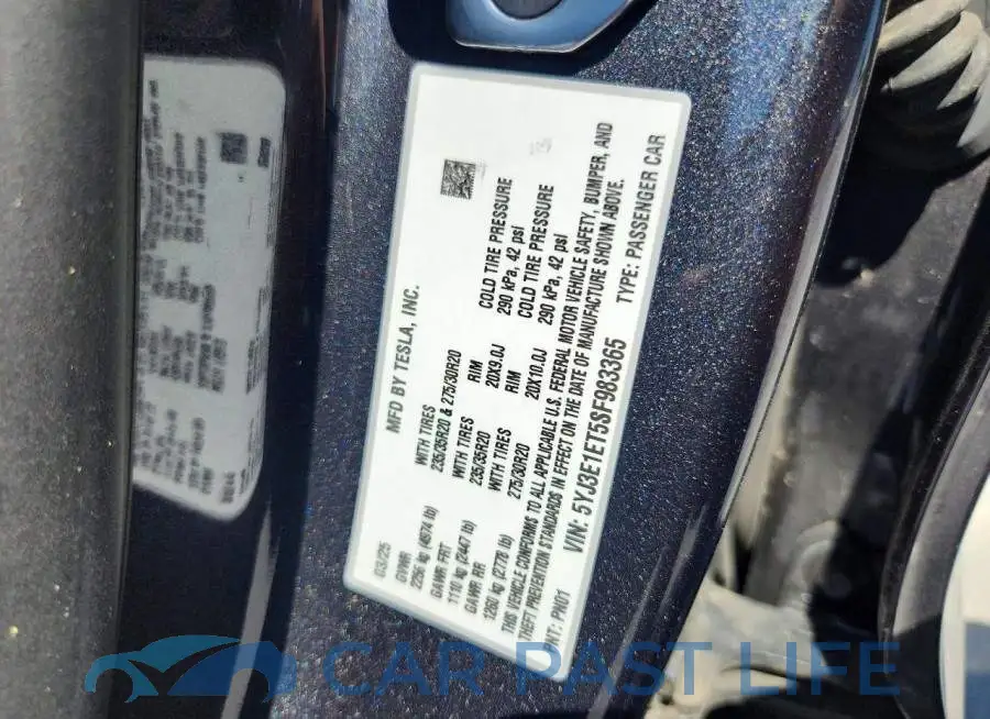 5YJ3E1ET5SF983365# 12