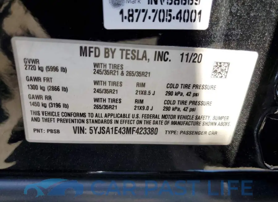 5YJSA1E43MF423380# 12