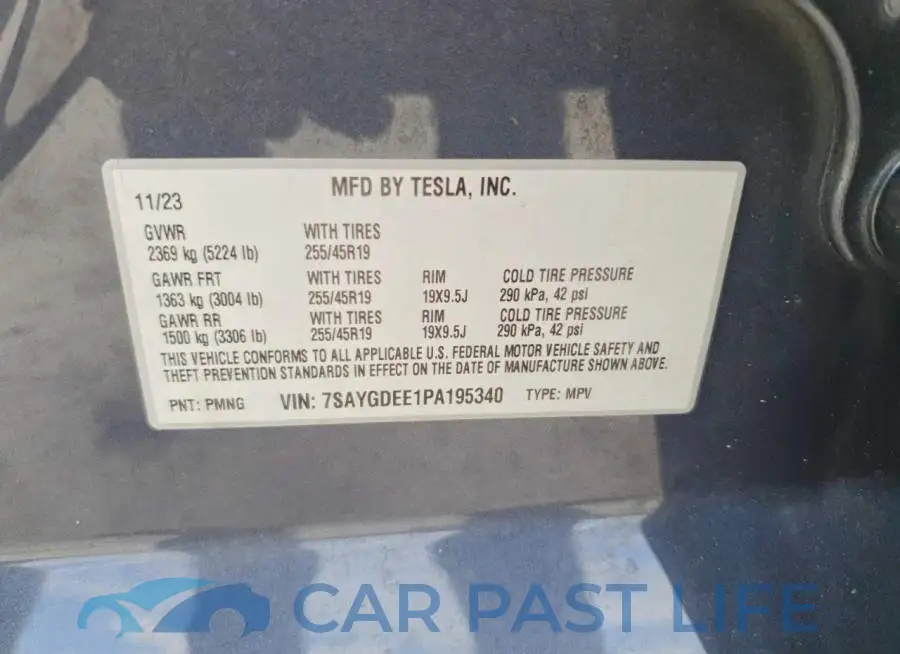 7SAYGDEE1PA195340# 12