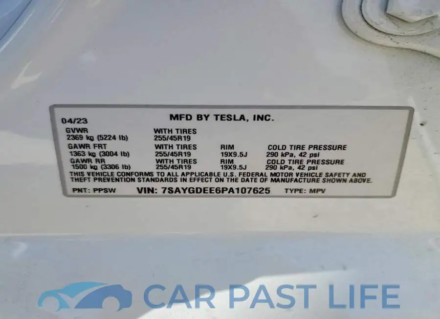 7SAYGDEE6PA107625# 13