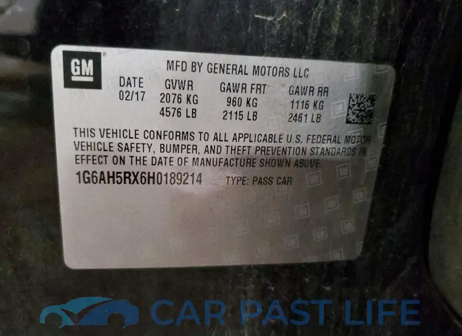 1G6AH5RX6H0189214# 13