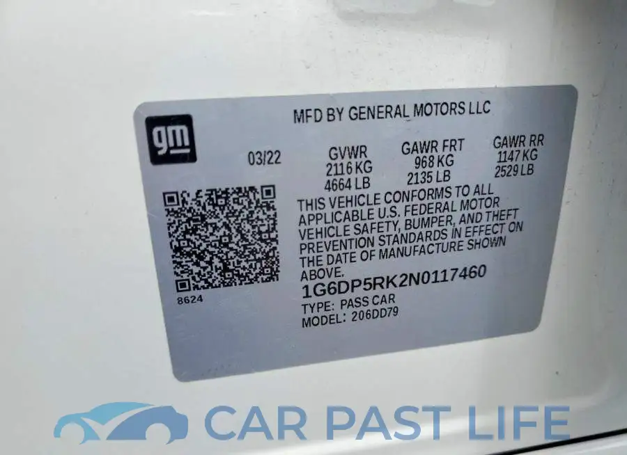 1G6DP5RK2N0117460# 12