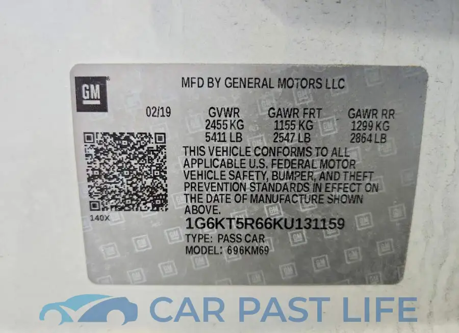 1G6KT5R66KU131159# 13