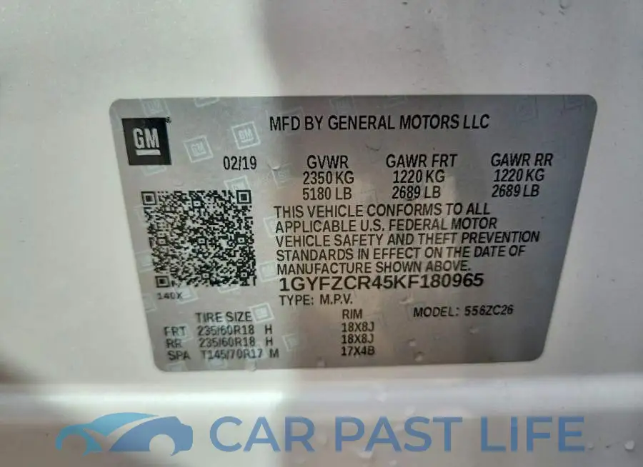 1GYFZCR45KF180965# 13