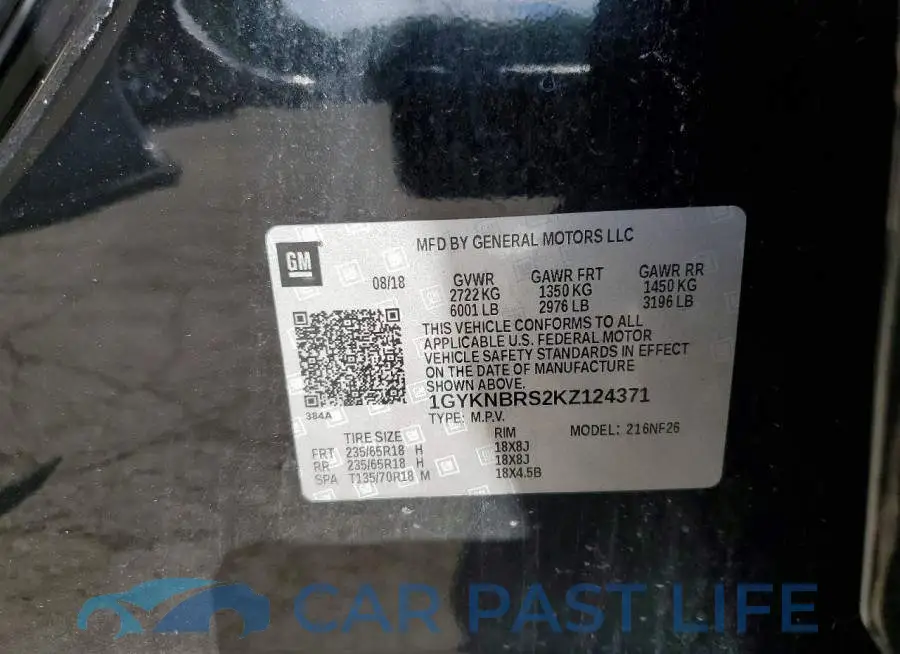 1GYKNBRS2KZ124371# 13