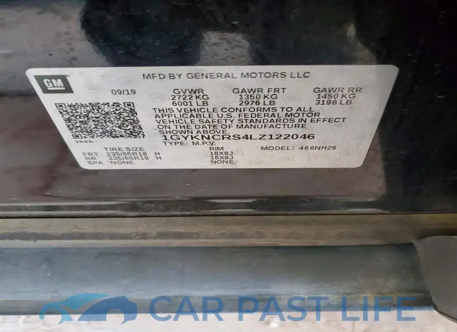 1GYKNCRS4LZ122046# 12