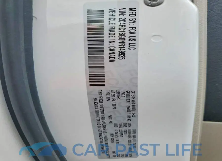 2C4RC1BG0NR149925# 13