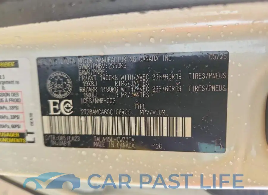 2T2BAMCA6SC106409# 13