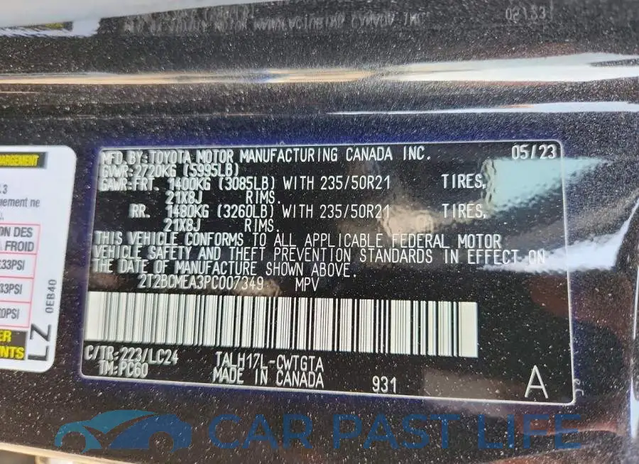2T2BCMEA3PC007349# 14