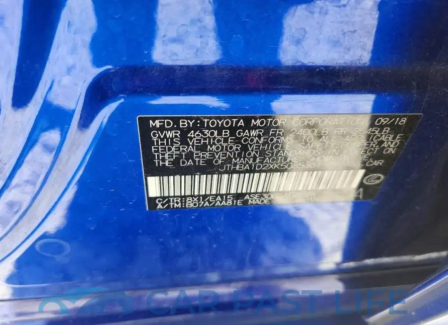JTHBA1D2XK5085361# 12