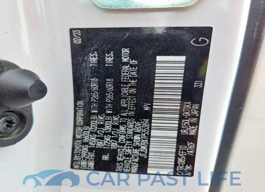 JTJSM7BX7P5353894# 13
