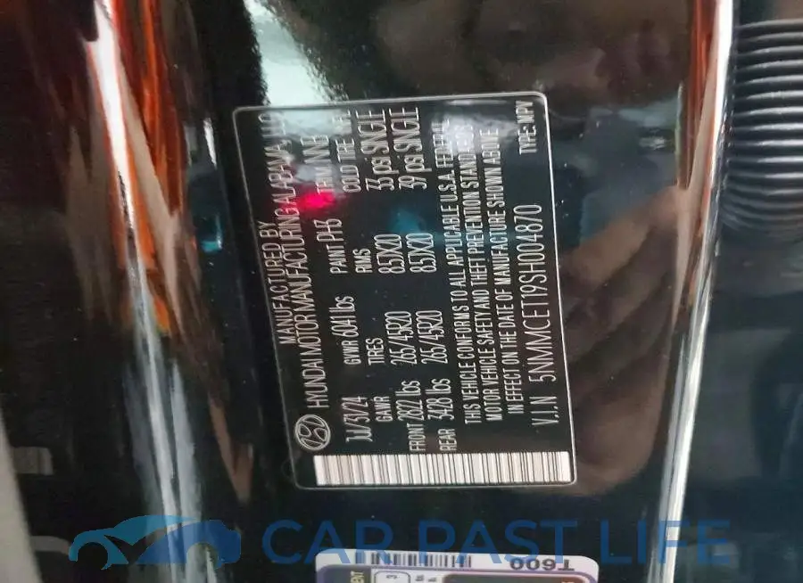 5NMMCET19SH004870# 14