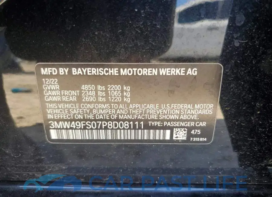 3MW49FS07P8D08111# 12