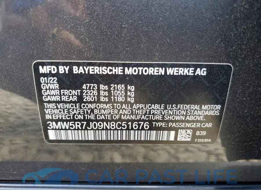 3MW5R7J09N8C51676# 12