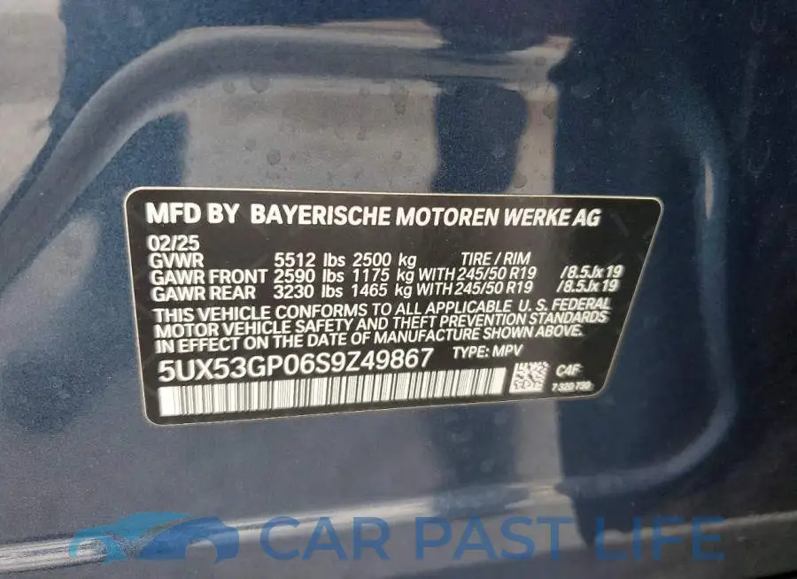 5UX53GP06S9Z49867# 14