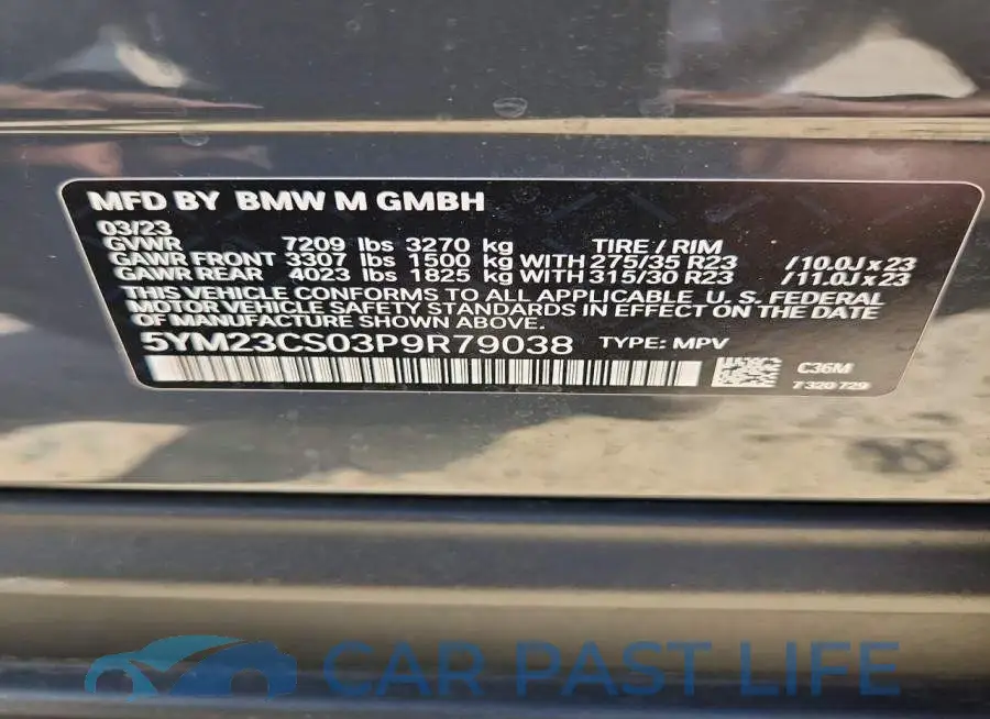 5YM23CS03P9R79038# 13