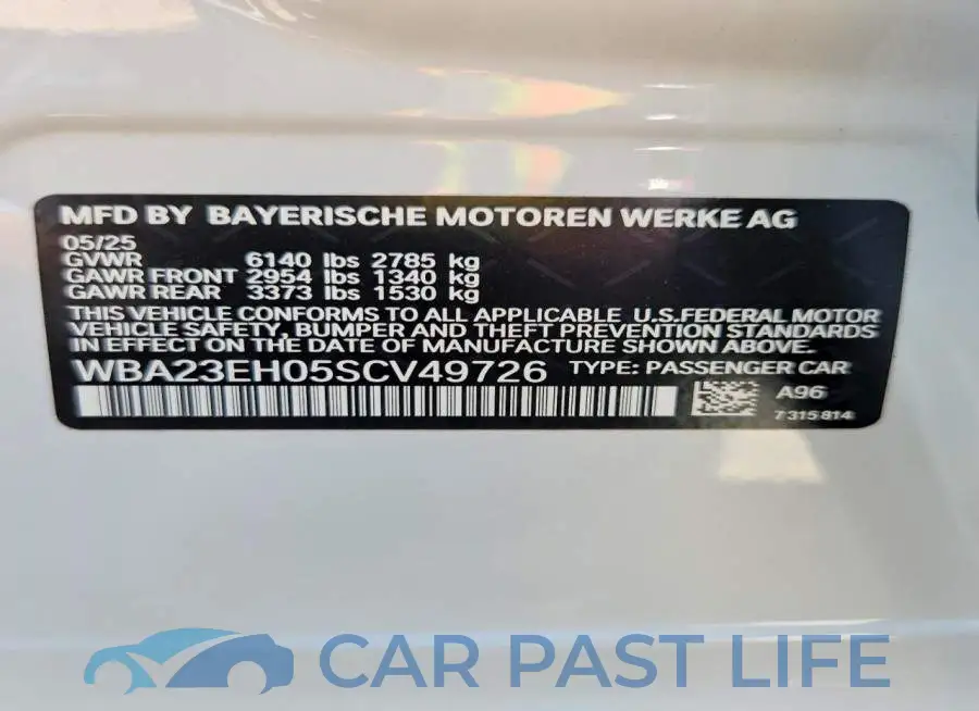 WBA23EH05SCV49726# 13