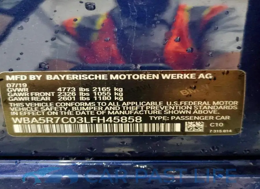 WBA5R7C03LFH45858# 12