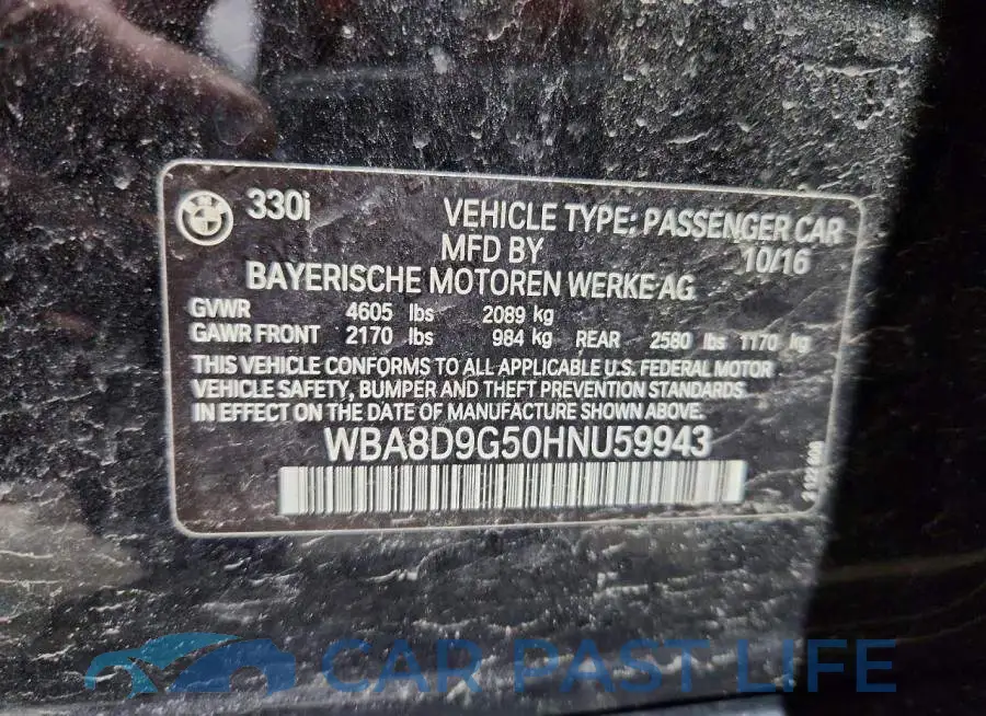 WBA8D9G50HNU59943# 12