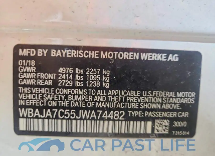 WBAJA7C55JWA74482# 12