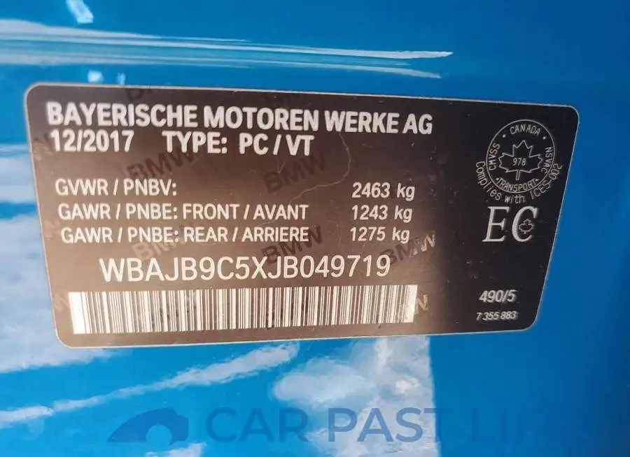 WBAJB9C5XJB049719# 12