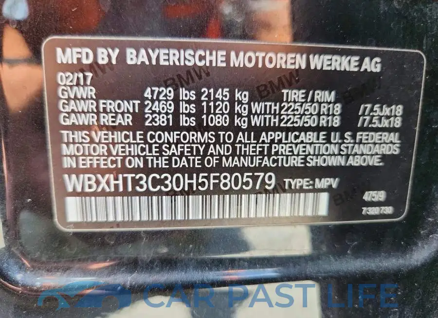 WBXHT3C30H5F80579# 14