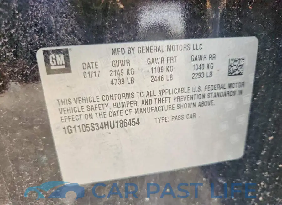 1G1105S34HU186454# 12
