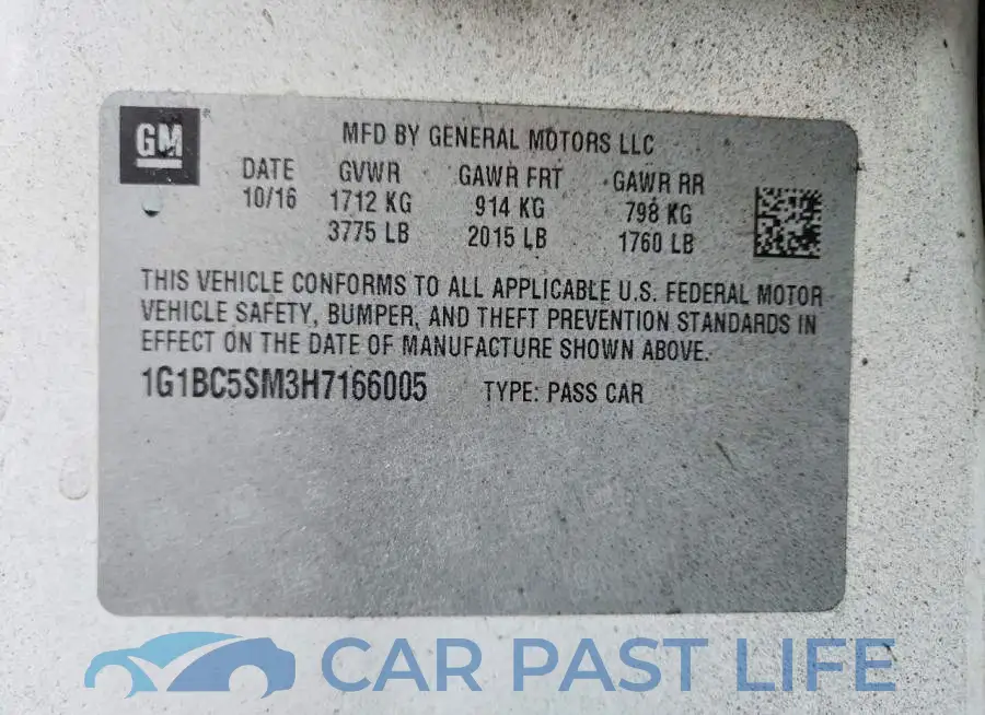 1G1BC5SM3H7166005# 12