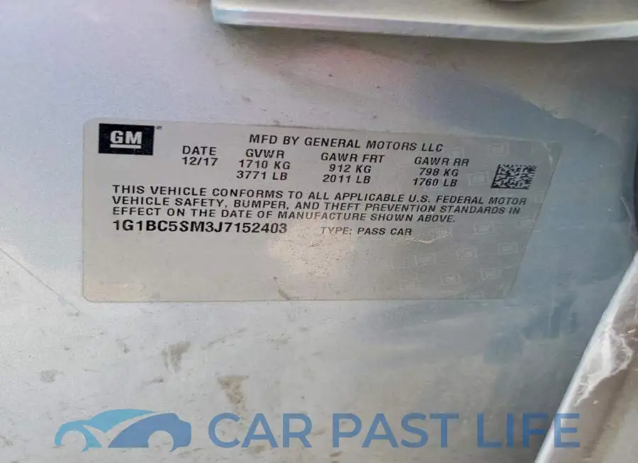 1G1BC5SM3J7152403# 12