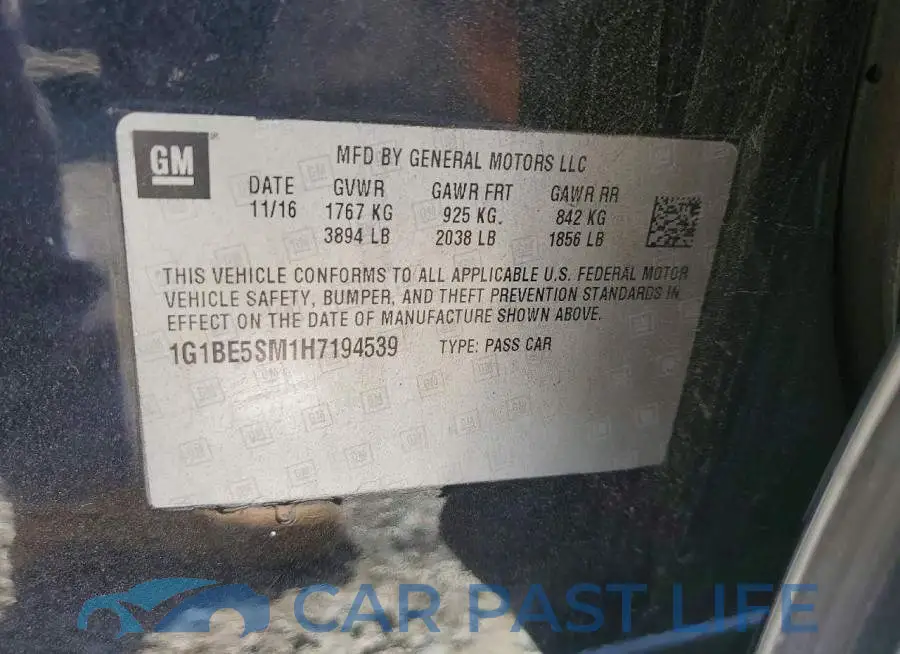 1G1BE5SM1H7194539# 12