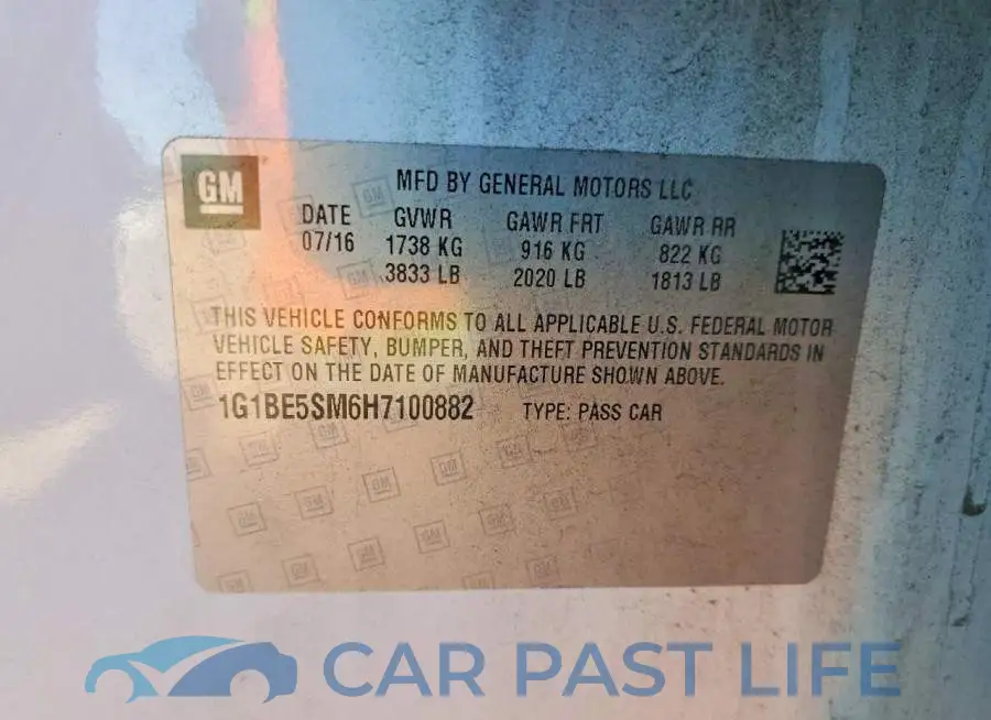 1G1BE5SM6H7100882# 12