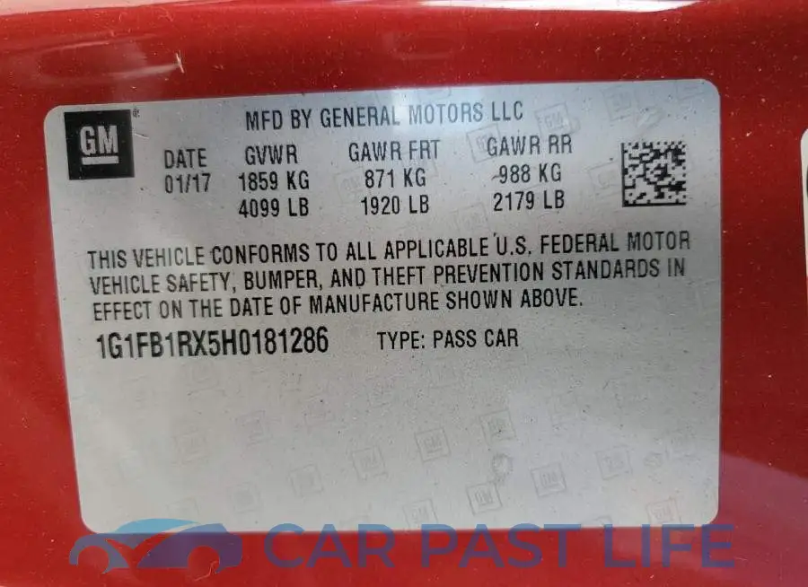 1G1FB1RX5H0181286# 13