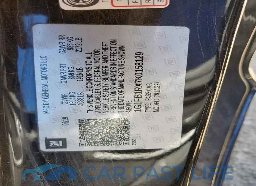 1G1FB1RX7K0158129# 12