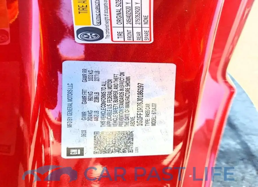 1G1FF1R76J0186197# 12