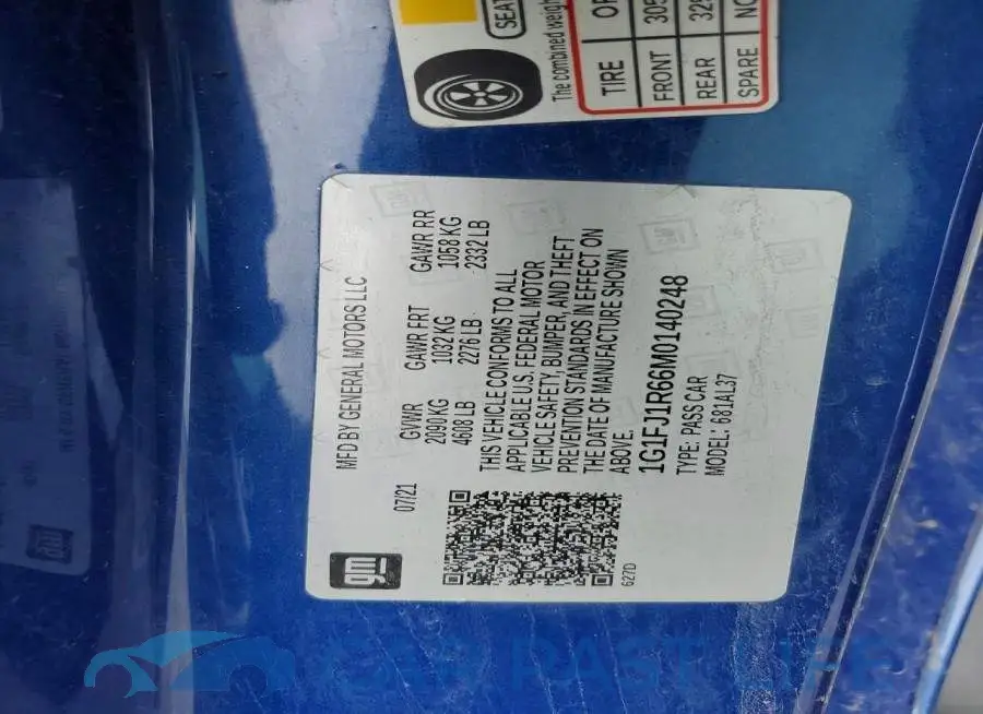 1G1FJ1R66M0140248# 12