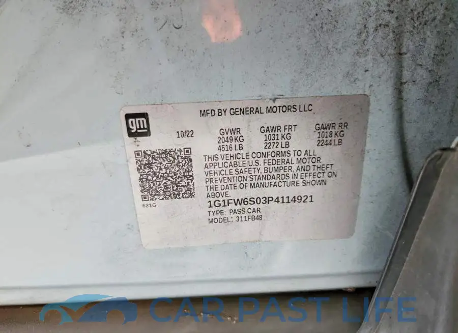 1G1FW6S03P4114921# 12
