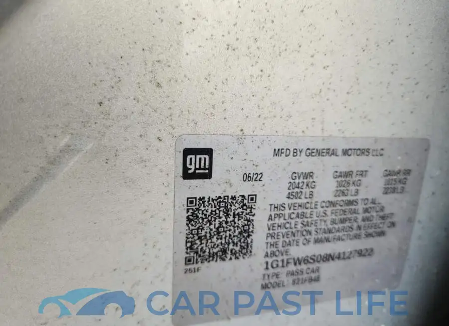 1G1FW6S08N4127922# 12