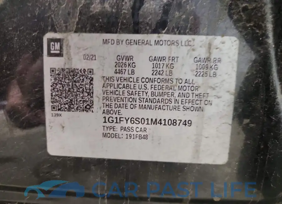 1G1FY6S01M4108749# 12