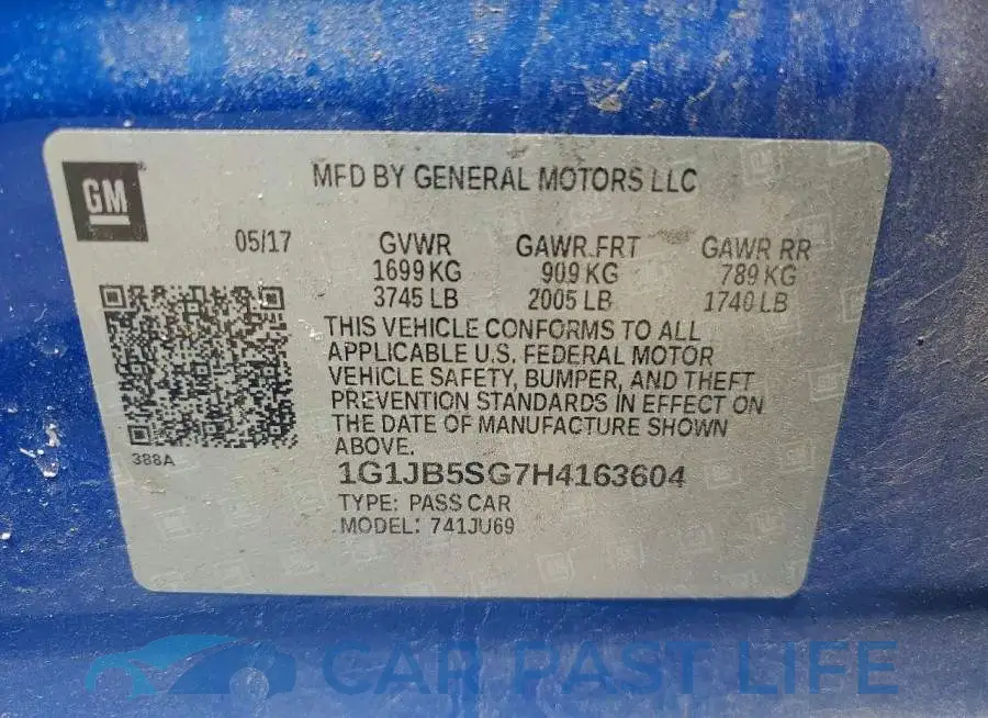 1G1JB5SG7H4163604# 12