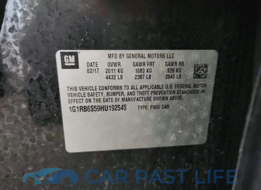 1G1RB6S59HU192545# 12