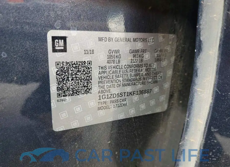 1G1ZD5ST1KF136887# 12