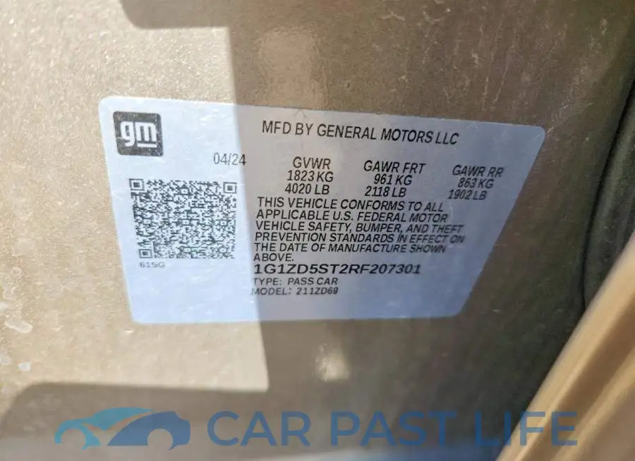 1G1ZD5ST2RF207301# 12